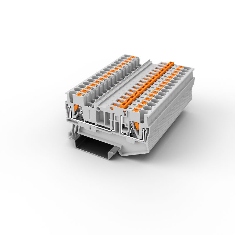 UPT-2.5K High Quality Electrical Phoenix Wire Din Rail Mounted push in terminal block <a href='/spring-terminal/'>Spring Terminal</a> Connector