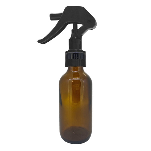 2 oz Amber Plastic <a href='/bottle/'>Bottle</a> w/ Black Pump Top | Your Oil Tools