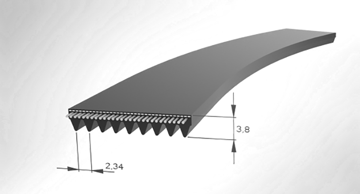 PJ2337 Belt Multi Ribbed J Section Poly V 2337mm