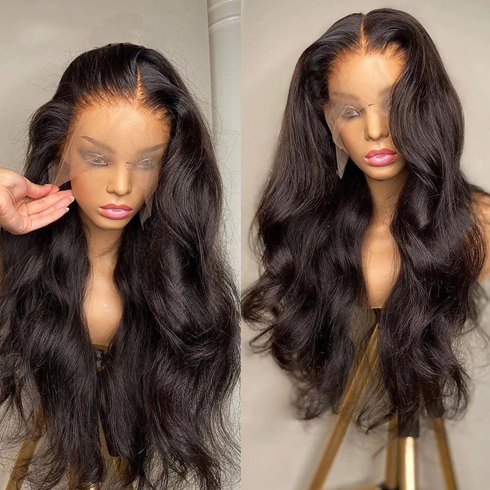 Affordable Lace Front Wigs Body Wave Real Black <a href='/hair/'>Hair</a> Wigs