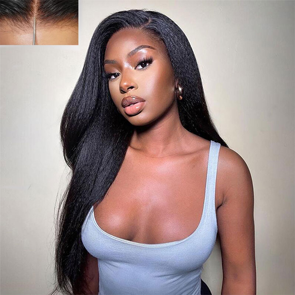 Factory Direct: Get Our Yaki Straight Lace Wig with HD Lace & No Glue Needed - Wear And Go 4x6