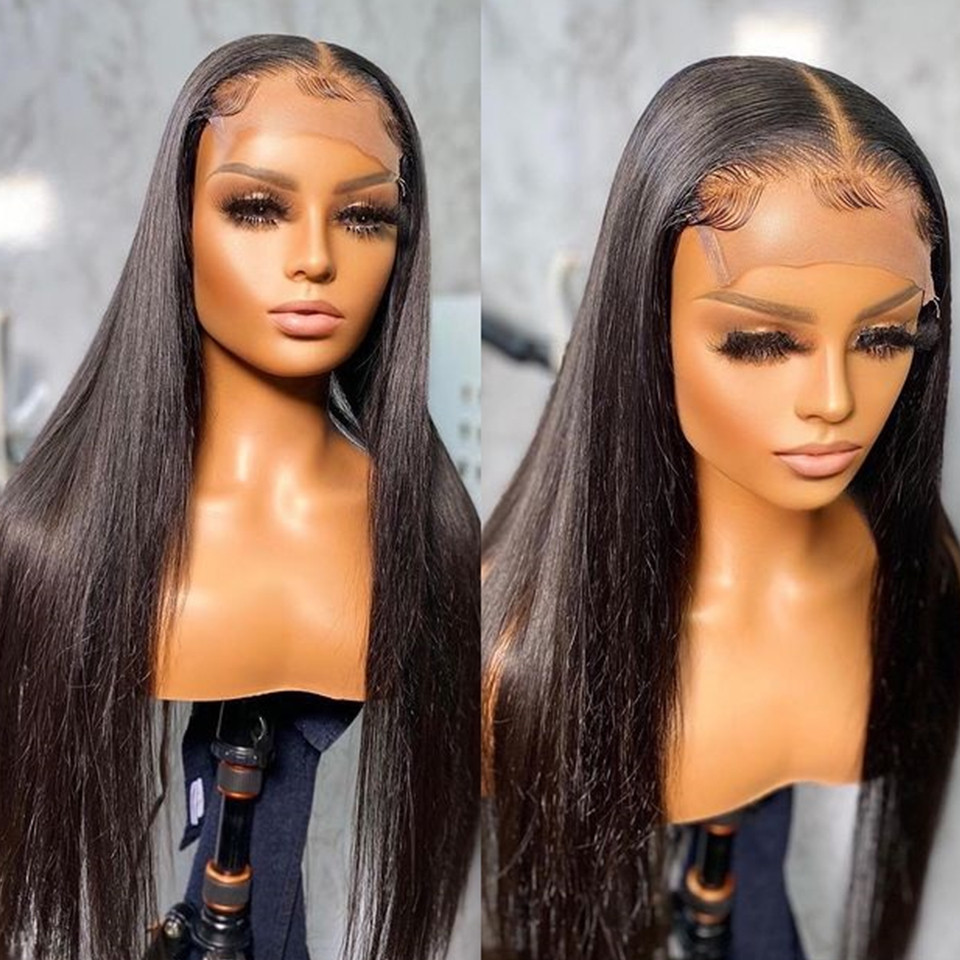 180% density pre plucked lace closure frontal wigs for women