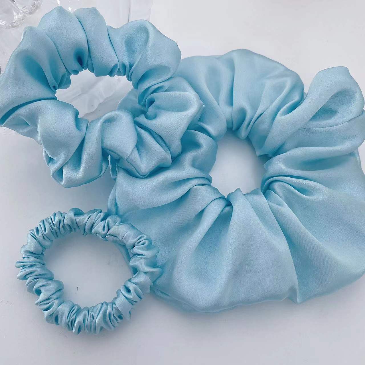 Silk Scrunchies Designer Popular Color 100% Pure Silk For Hair Care 