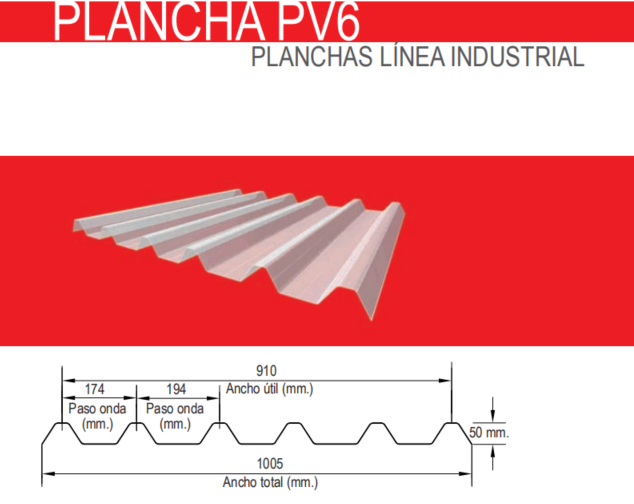 PLANCHA PV6