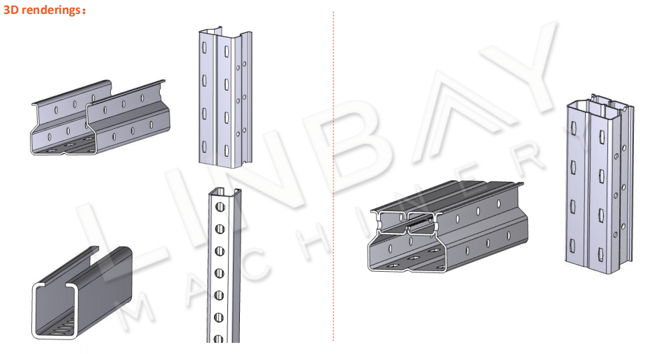 Pallet Upright Rack Roll Forming Machine 3D-2