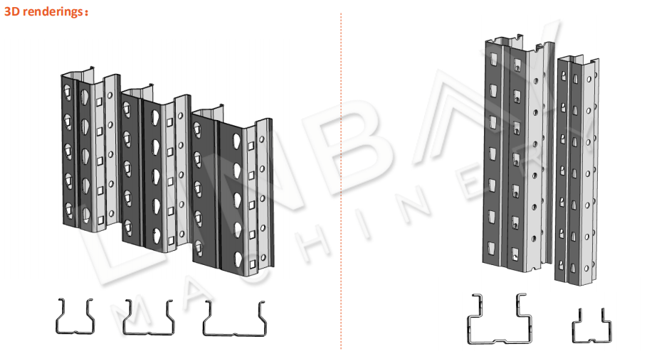 Pallet Upright Rack Roll Forming Machine 3D-3