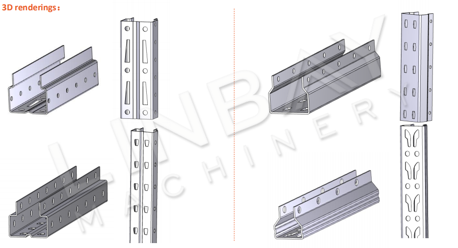 Pallet Upright Rack Roll Forming Machine 3D-4