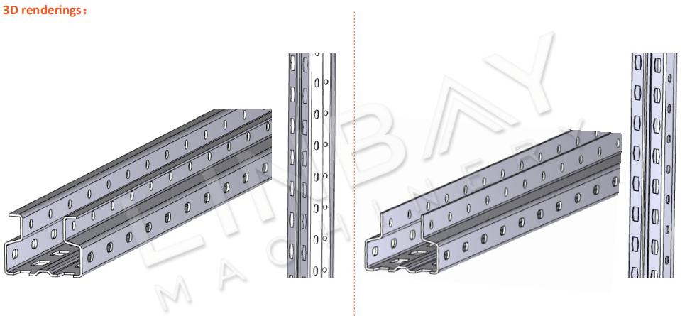 Pallet Upright Rack Roll Forming Machine 3D