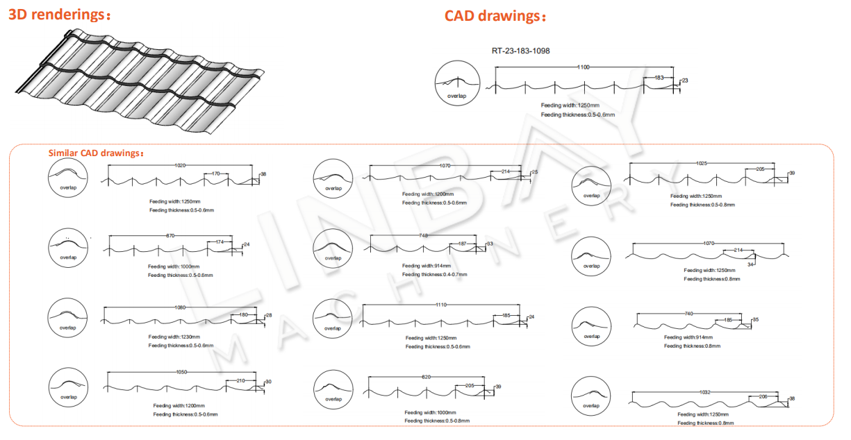 Roof tile Panel Roll Forming Machine 3D-4