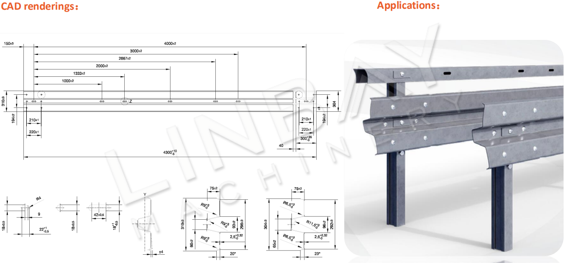 application of highway guardrail roll forming machine (1)