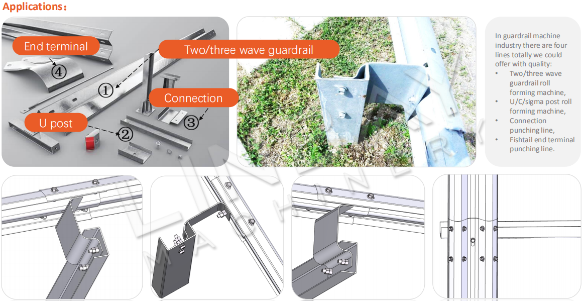 application of highway guardrail roll forming machine (4)