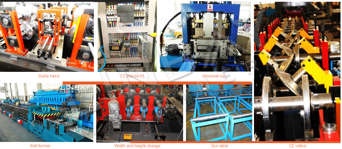 whole production line of purlin roll forming machine