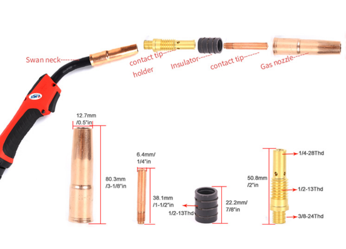 TWECO 2# 200A gas cooled Welding torch (1)