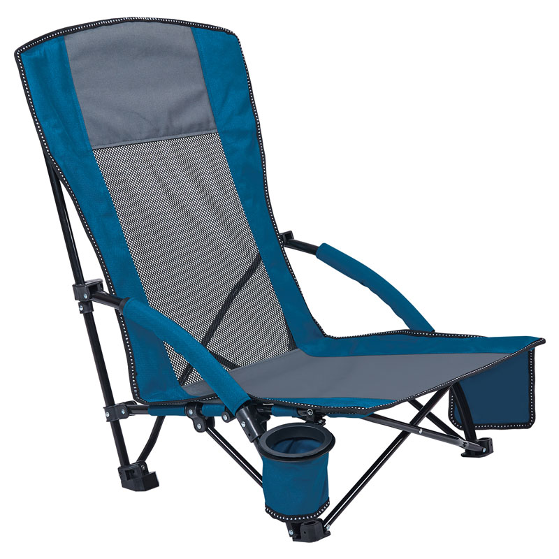 Factory-Direct XGEAR Low Seat <a href='/beach-chair/'>Beach Chair</a> - Lightweight, Foldable, High Back Mesh Design