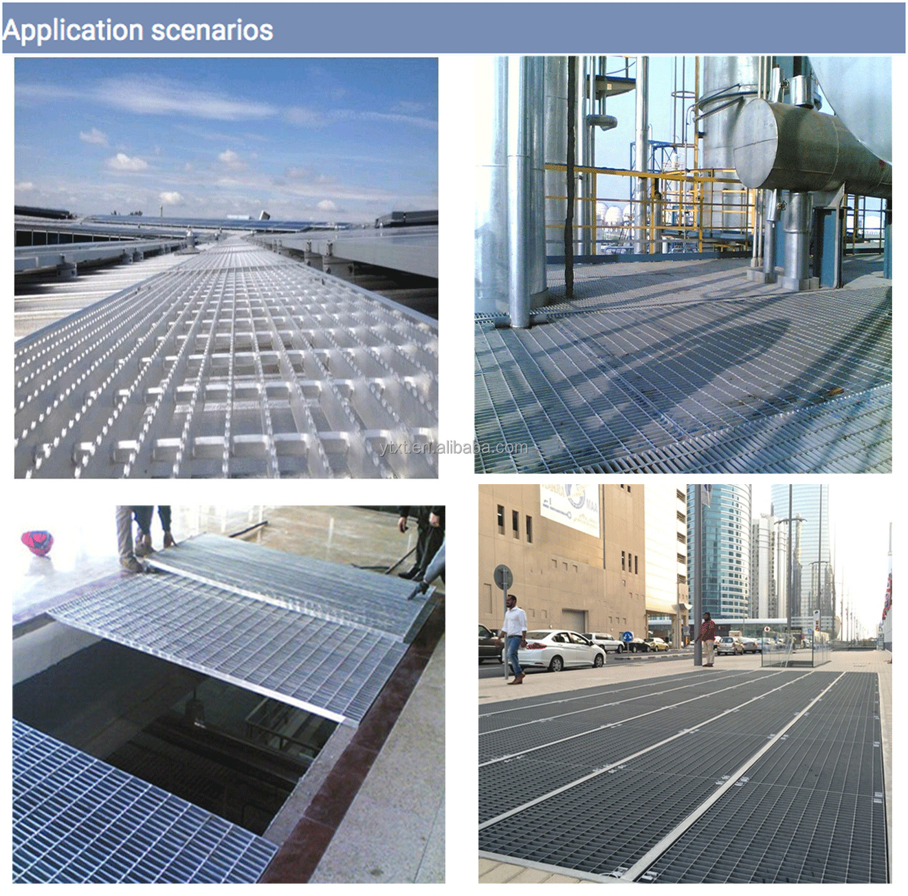 Fabricate Stainless Food Grate Tank Hot Dip Galvanized Steel Mesh Flooring Open