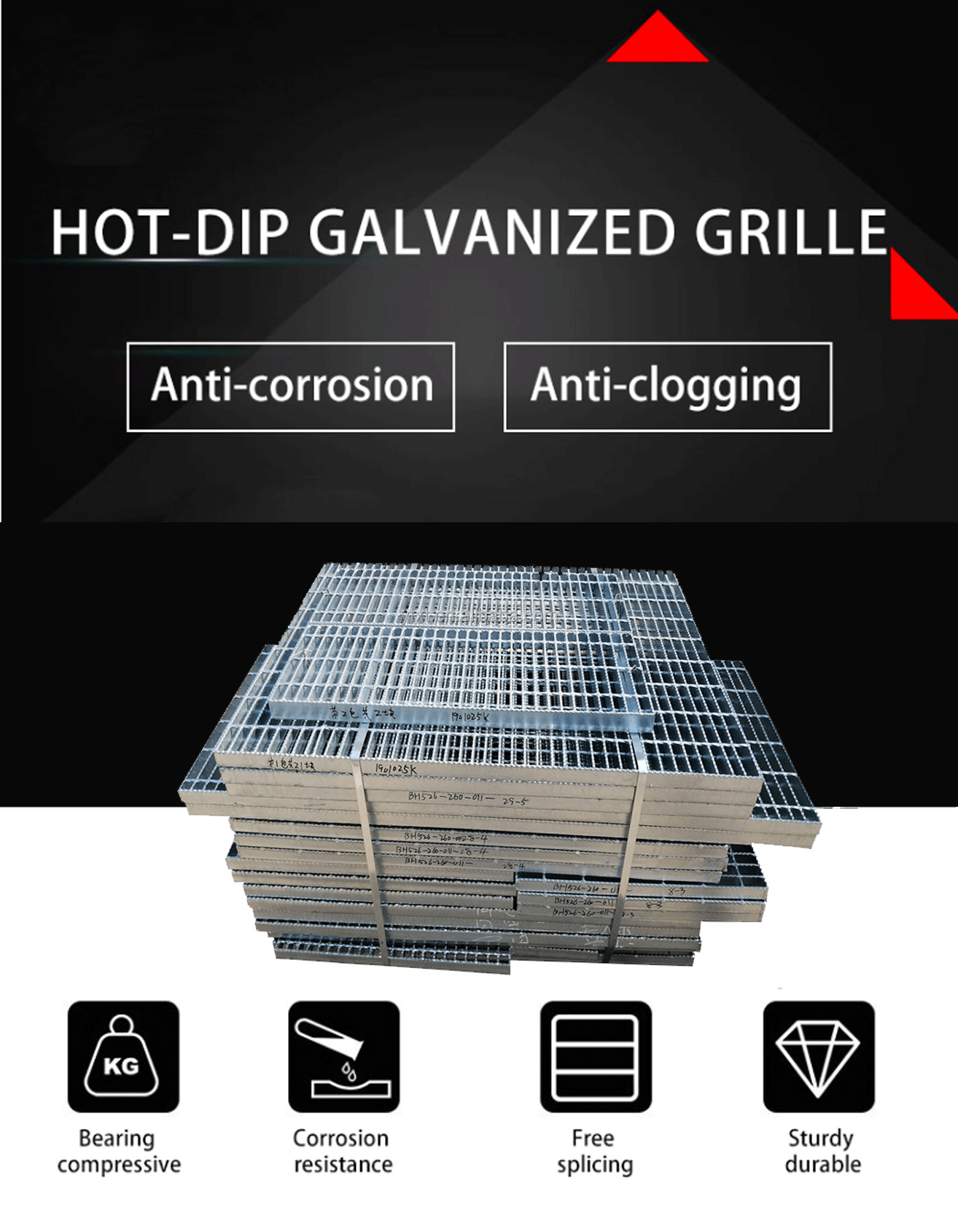New product Galvanized Sheet steel grating serrated galvanized steel grating