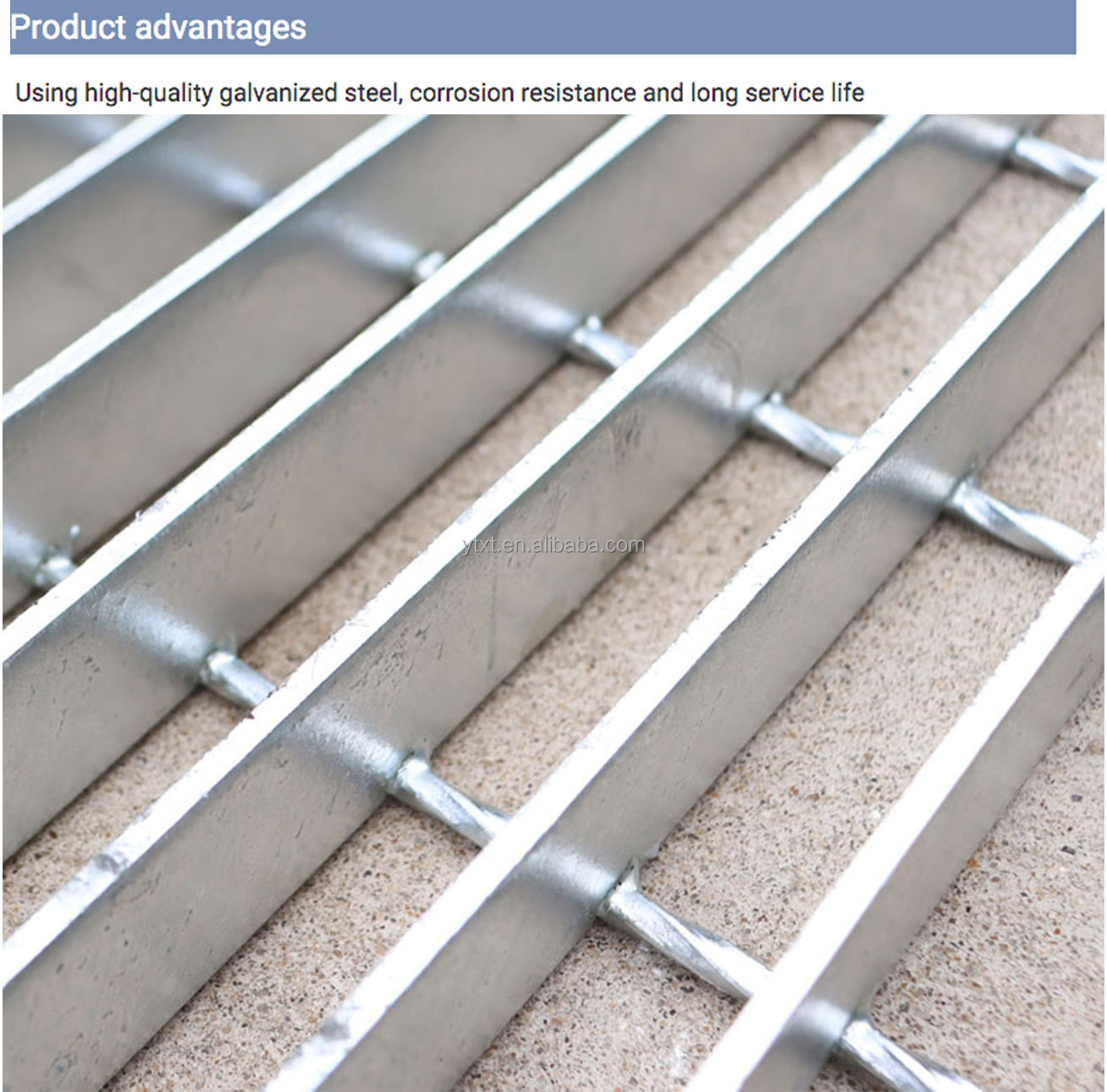 Standard Clip Stainless Hot Dip Galvanized Fence Weight Prices Steel Grating for Floor Drain