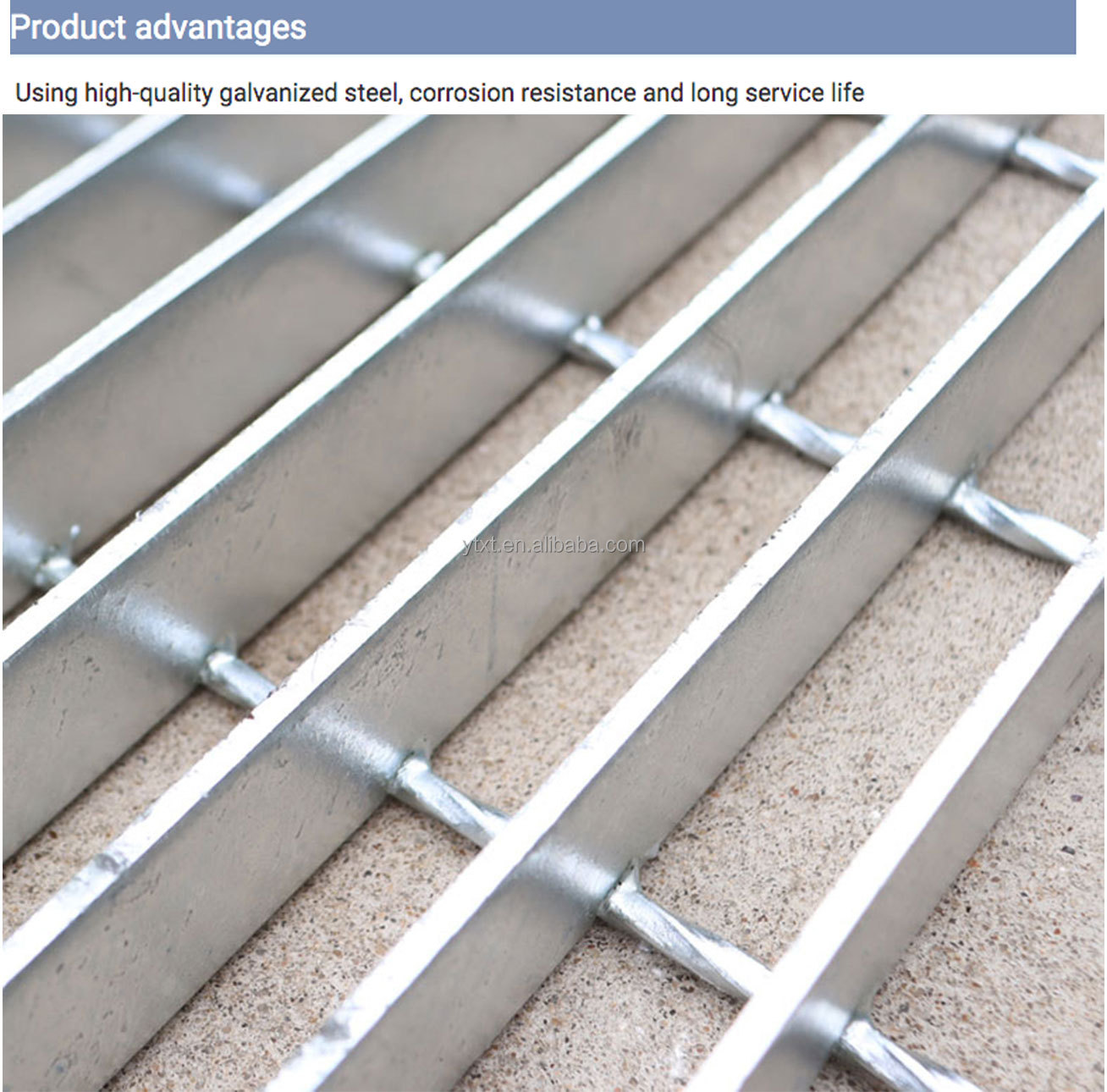 Metal Serrated drainage covers Steel Grid Grating To Construction Building Material