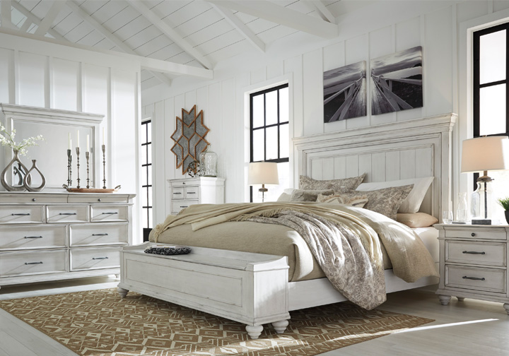 [SPECIAL] Mariano Champagne LED Panel Bedroom Set                   Costa Furniture