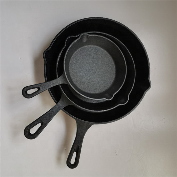 Premium Preseasoned Cast Iron 3Pcs Set - Factory Direct for Home & Camping