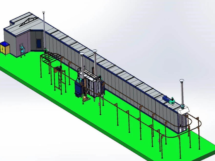 Powder coating oven - STANBUL ELECTROSTATICS - tunnel / hot air / air circulating