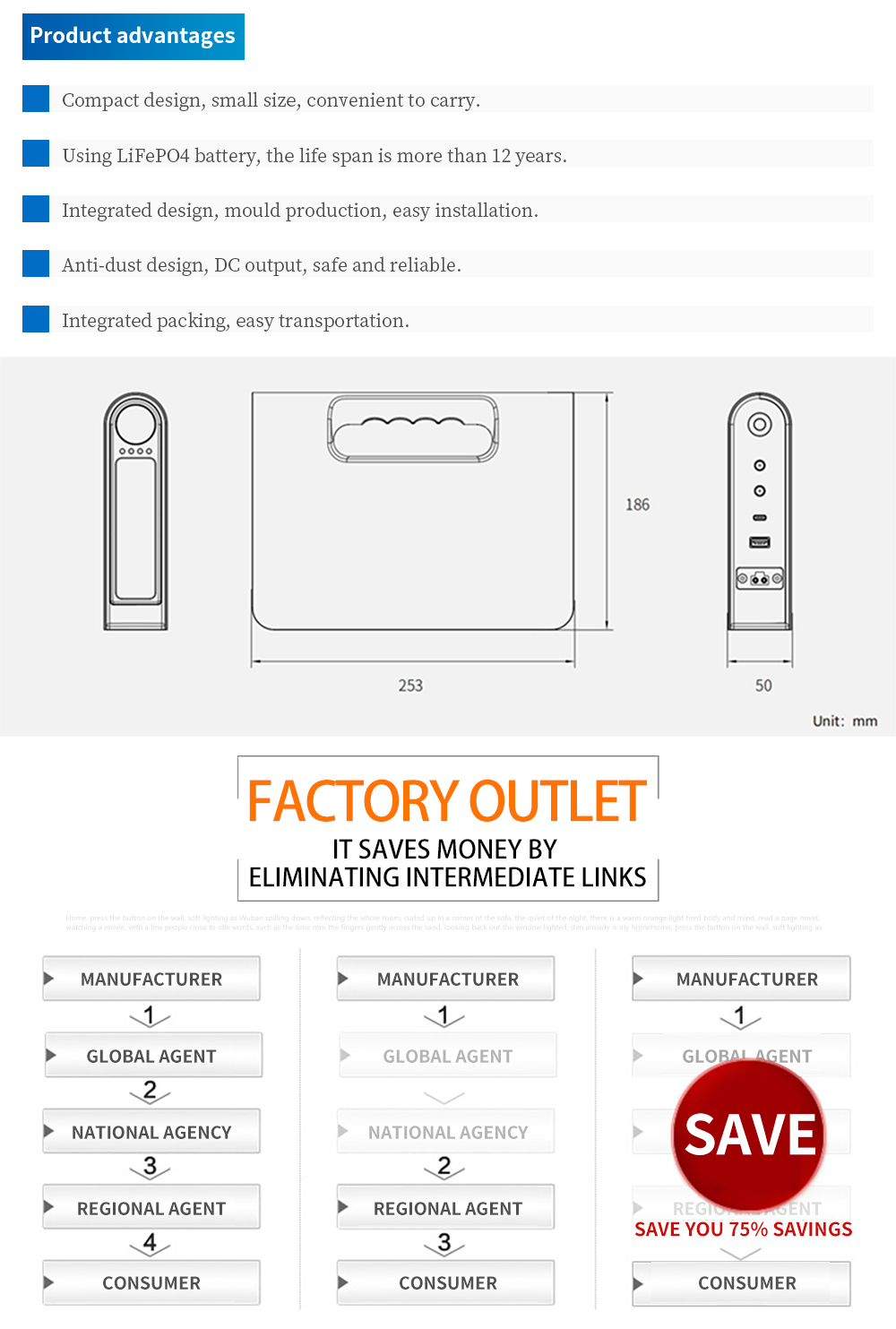 Small Capacity battery with lamp (8)