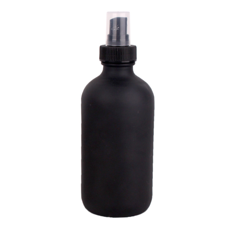 250ml 1oz factory supply black boston glass bottles with dropper for essential oil