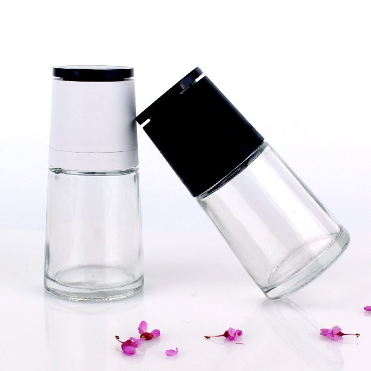 4oz salt and pepper glass grinder bottle