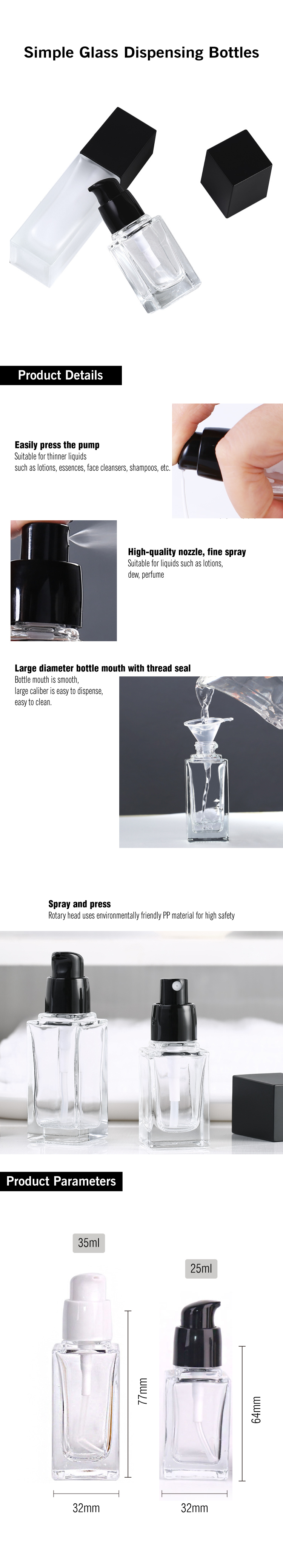 glass spray bottle