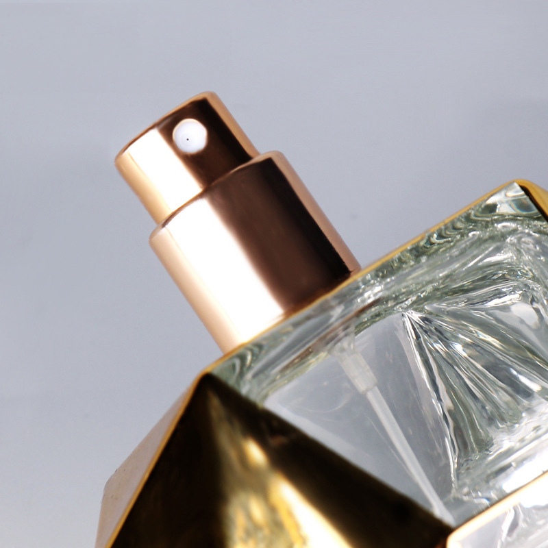 100ml wholesale luxury vintage uv electroplated coating empty glass bottle for perfume oil 