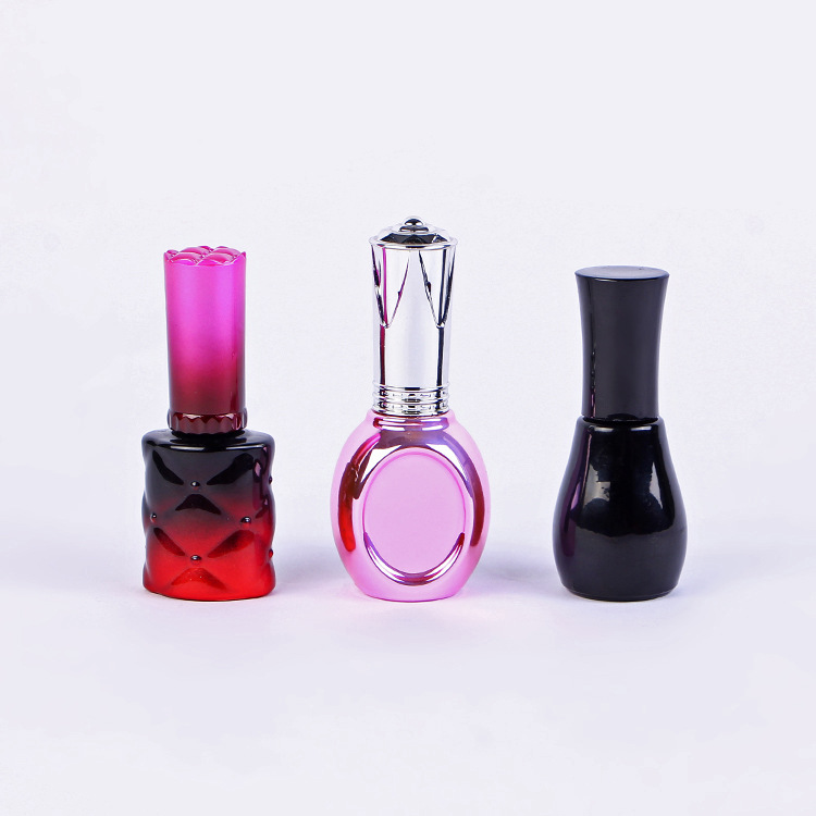 14ml 15ml wholesale labels electroplating UV empty custom glass nail gel polish bottle