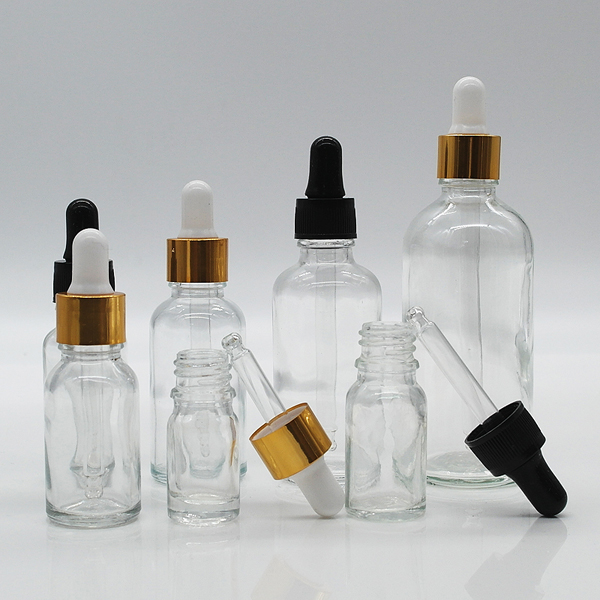 Factory Direct Clear Glass <a href='/essential-oil-bottle/'>Essential Oil Bottle</a>s with Dropper Caps - Available in 5ml to 100ml Sizes!