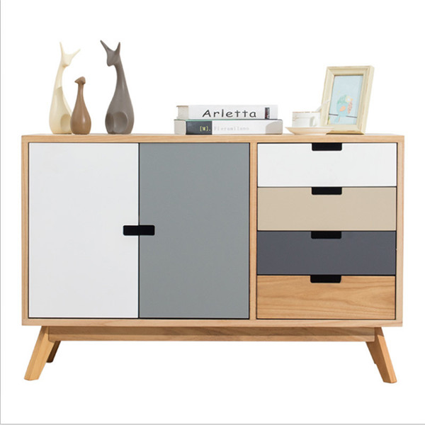 Simple Nordic solid wood simple living room side cabinet 0503