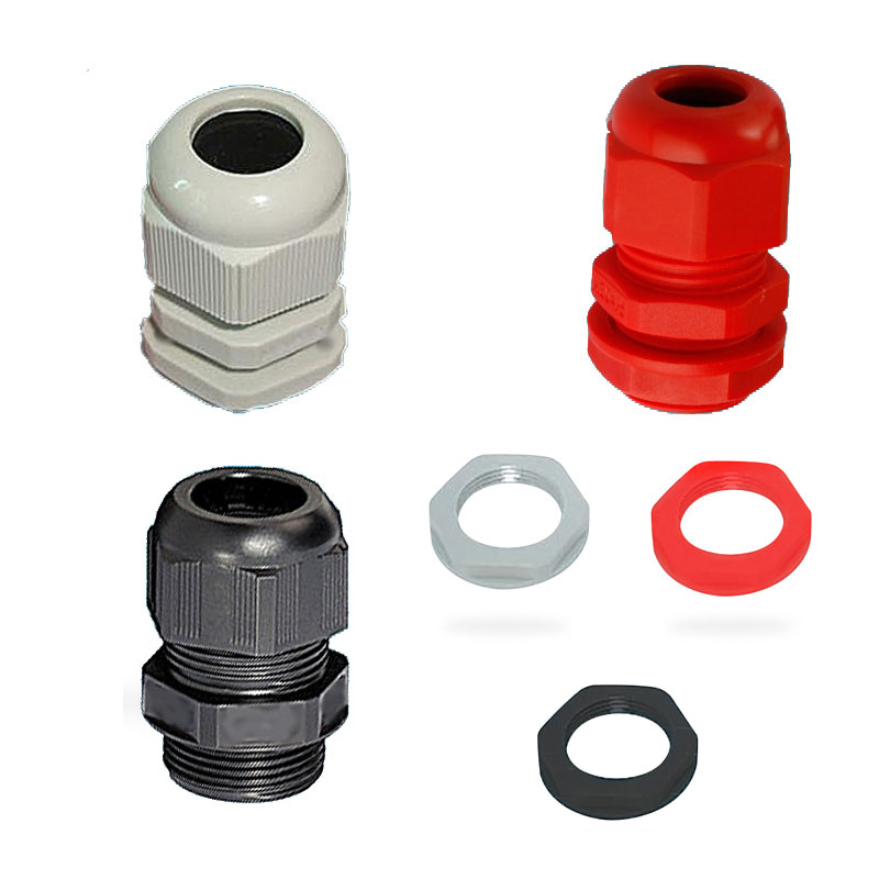 IP68 Right Angle Plastic (Polyamide / Nylon) Cable Glands in PG, Metric & NPT threads