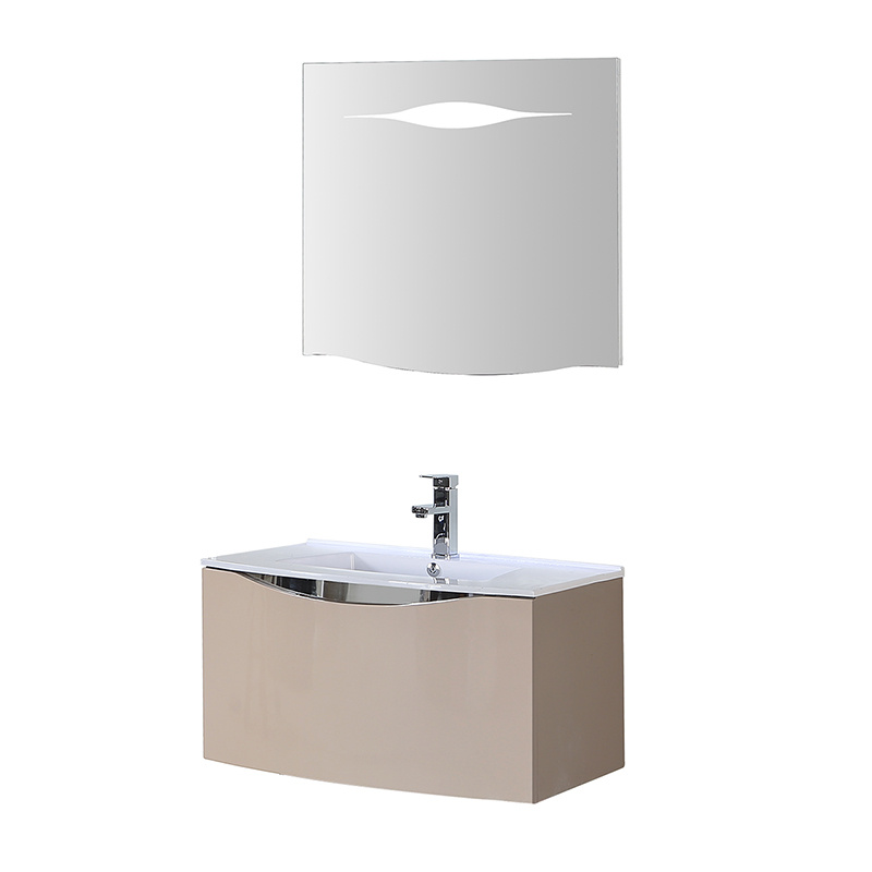 Factory-Direct Big Drawer Modern PVC Bathroom Cabinet with LED Mirror for Stylish Organization