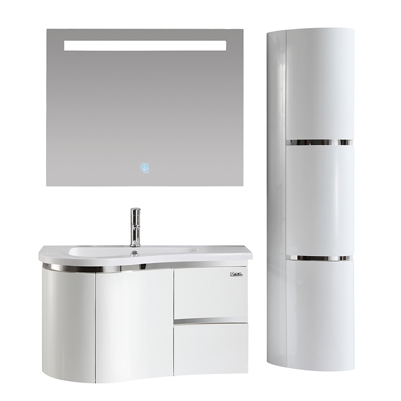 Factory Direct: Two Drawers PVC Bathroom Cabinet with Side Cabinet