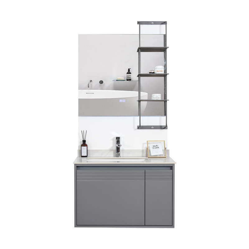 Modern Bathroom cabinet with slab ceramic basin ,small size with 800mm