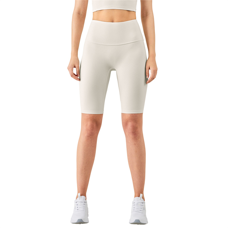 New FP European And American Threaded Nude Lulu <a href='/yoga-pants/'>Yoga Pants</a> Women'S High Waist Peach Hips Sports Fitness Five-Point <a href='/shorts/'>Shorts</a>