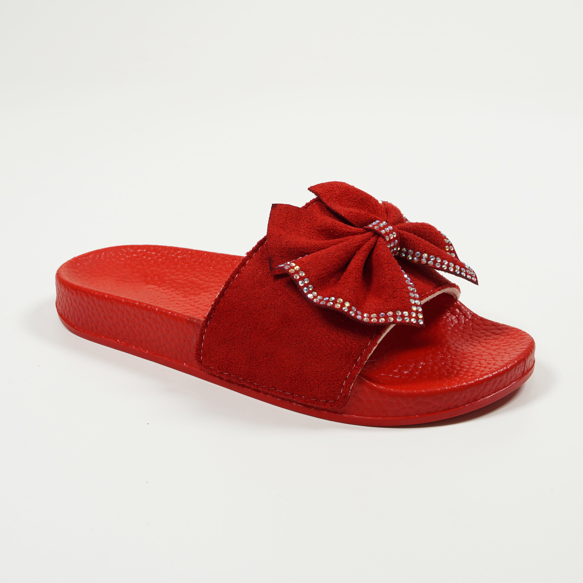 Fashion-Ladies-Bow-flat-slippers-Daily-Wear-PVC-slipper-NMD2022-9-red