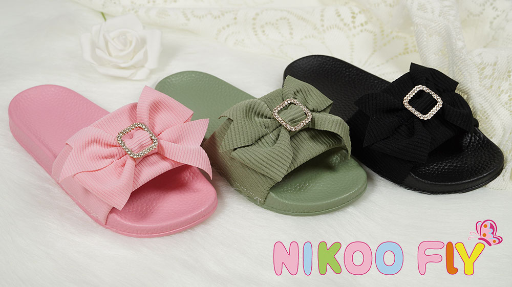 Matcha-Color-Cute-Bow-Indoor-Outdoor-Slides-Shantou-Yidaxing-Wholesale-Women-Footwear-NMD8010A-3