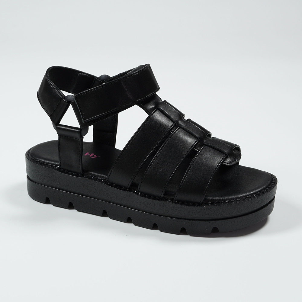 Summer-Cool-Solid-Color-Platform-Flat-Casual-Sandals-YDXZ385B-1-black