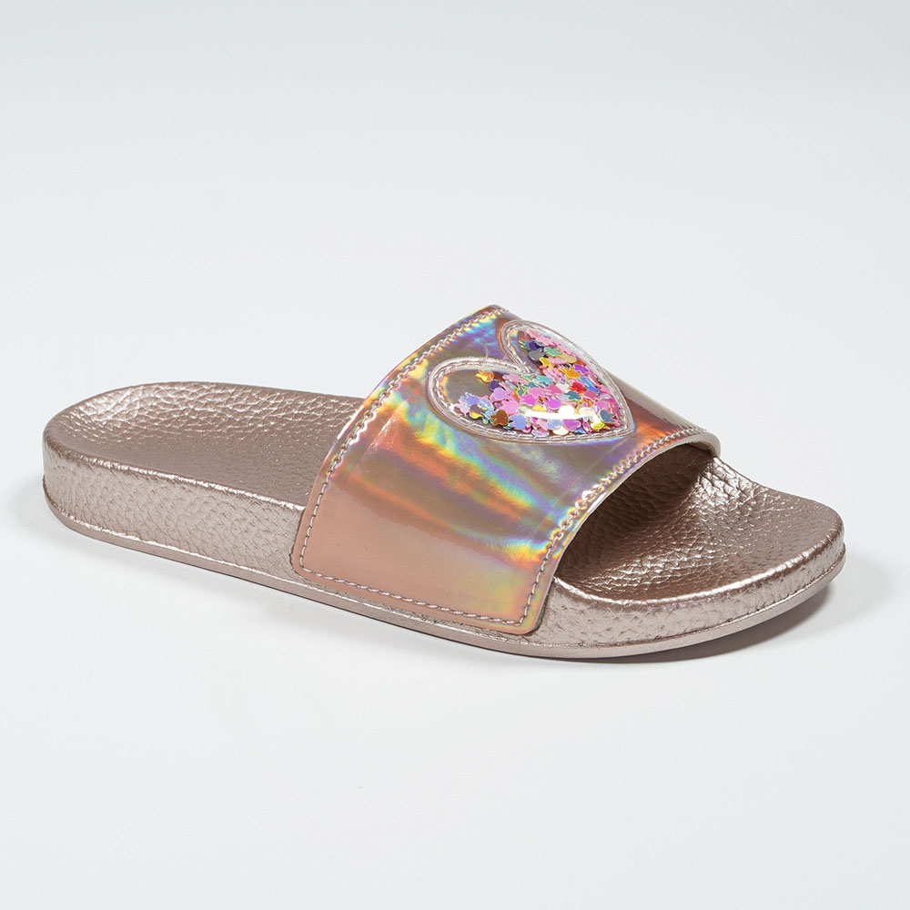 Heart-Decoration-Holographic-Metallic-Color-Slippers-with-PVC-Outsole-NMD8010F-1-rose-gold