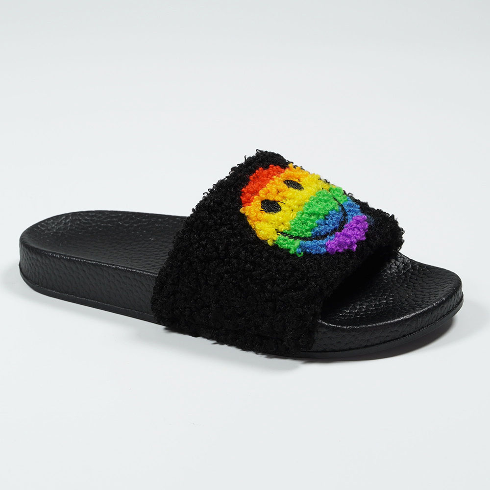 Nikoofly-Rainbow-Smiley-Face-Fuzzy-Casual-Slippers-NMD8010E-5