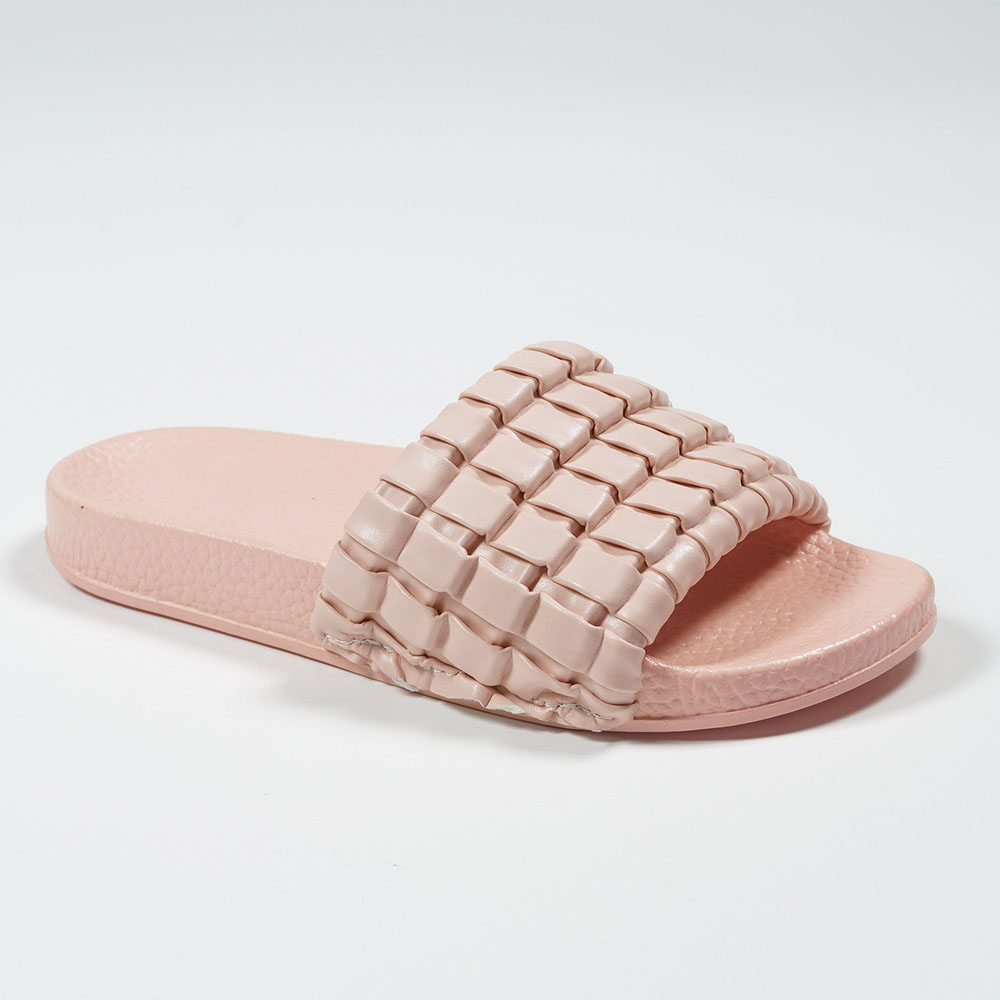 Nikoofly-Comfortable-Quilted-Slides-Solid-Color-Slippers-NMD8010E-3-pink