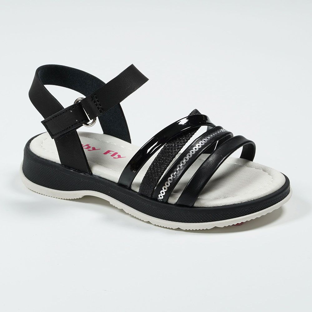 Shantou-Yidaxing-Girls-Footbed-Cross-Straps-Sandals-YDXLS2210-4-black