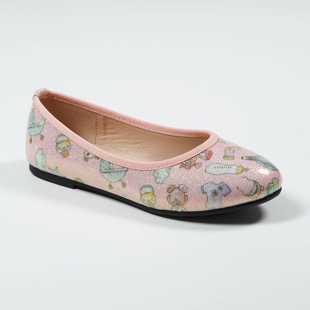 Fun-Print-Pattern-Childrens-Ballet-Pumps-ZF2023-12-pink