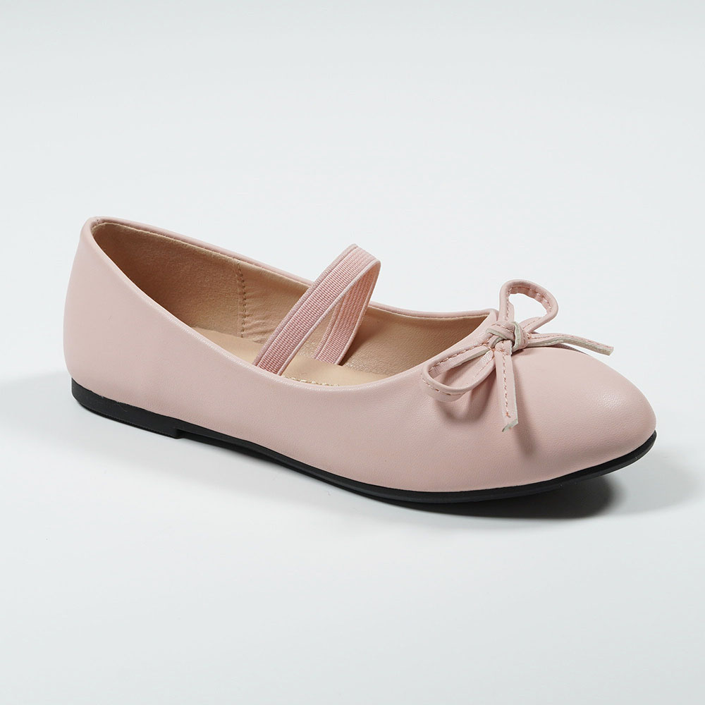 Daily-Wear-Girl's-Elegant-Black-Bow-Flats-ZF2023-2-pink