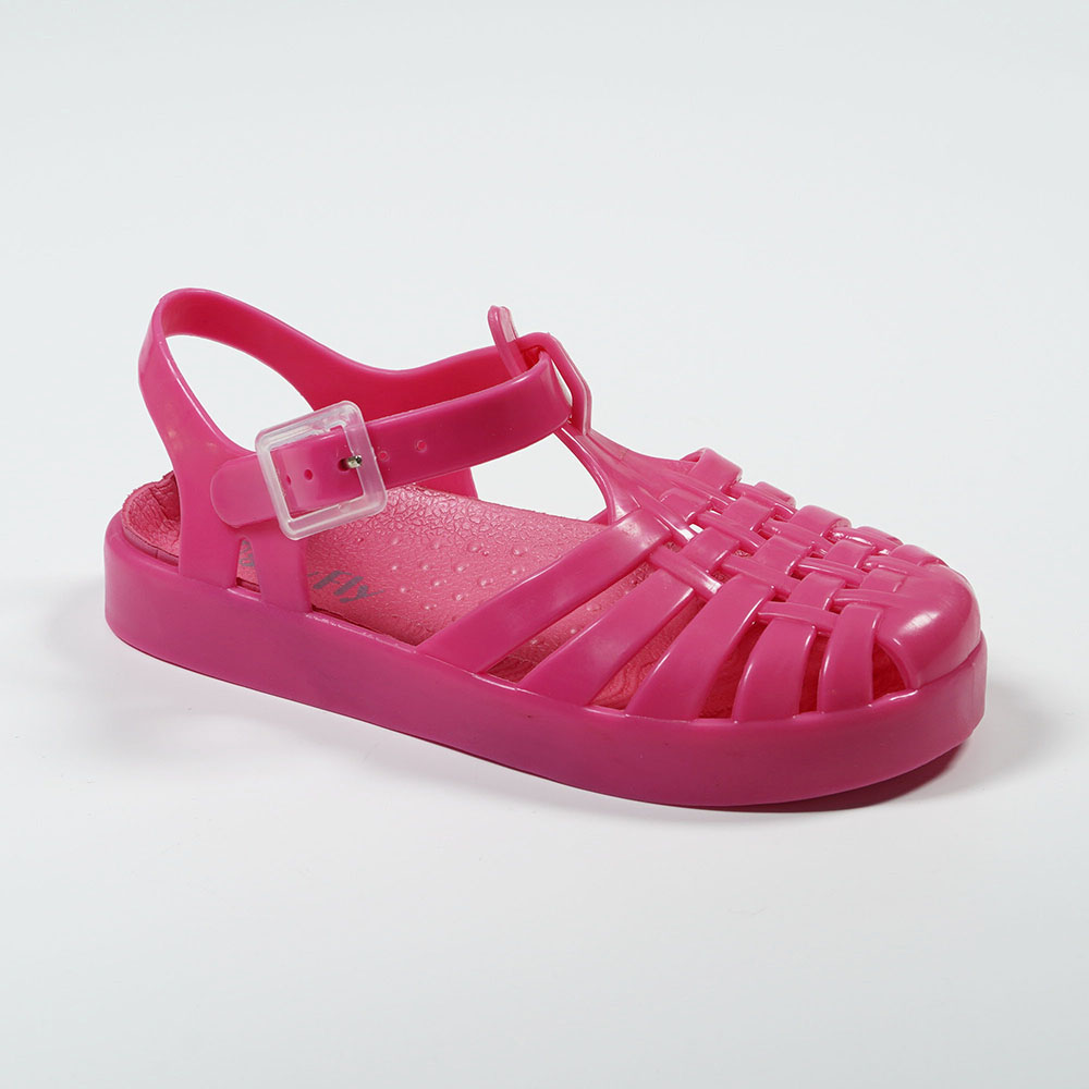 Solid-Color-Opaque-Breathable-Flat-Jelly-Slippers-MS2023-13-fuchsia