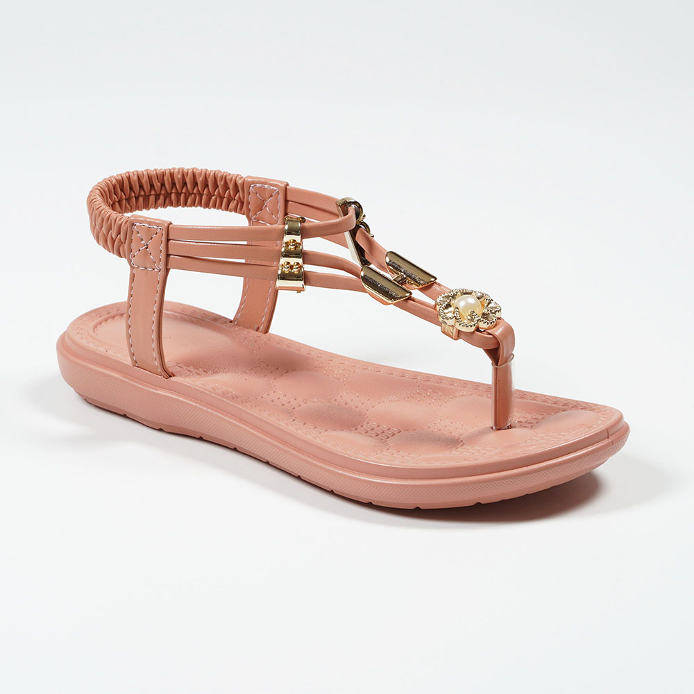 Womens-Flat-Sandals-Summer-Bohemian-Beach-Flats-Elastic-Ankle-Strap-NMD2303-5-salmon-pink