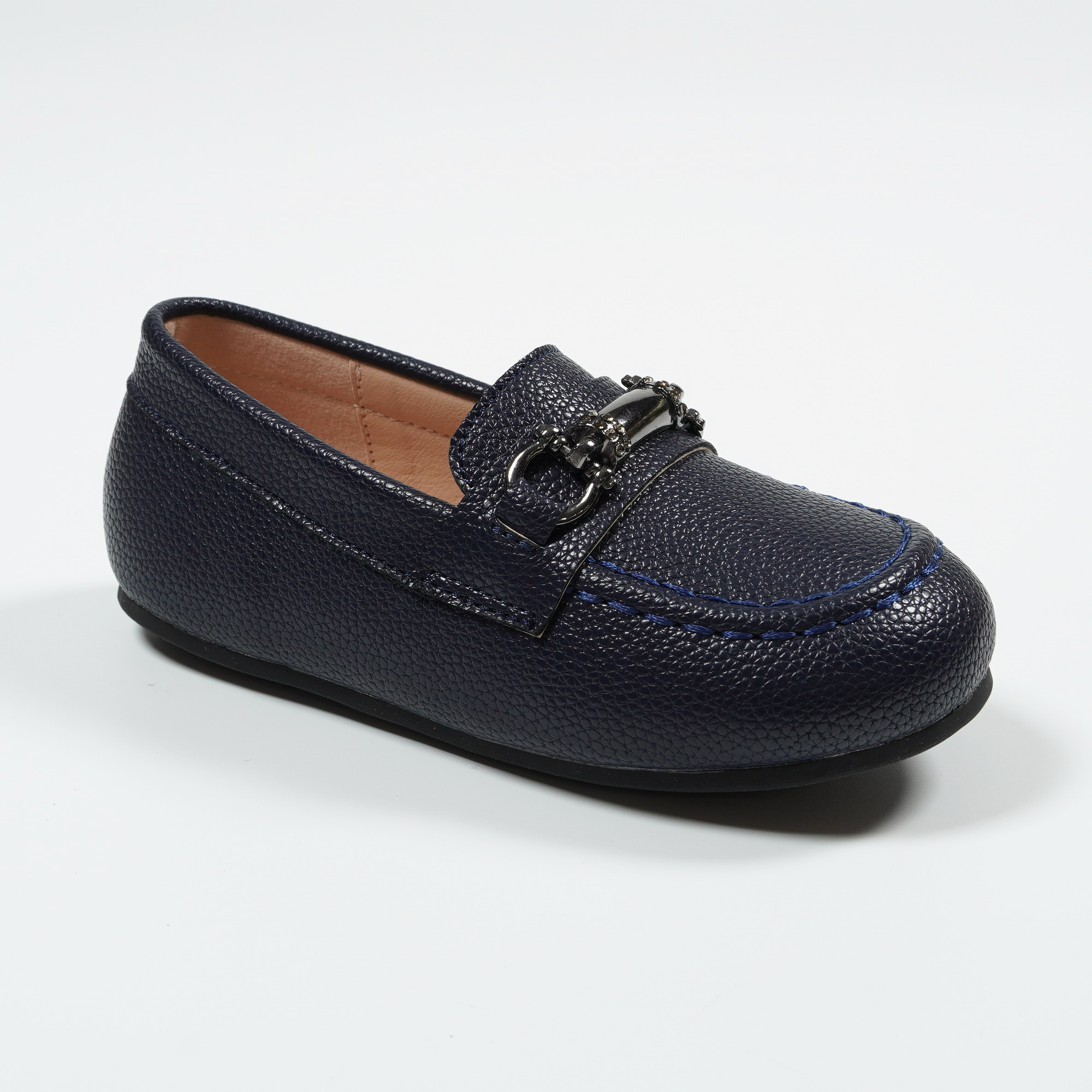 Nikoofly-Childrens-Fashion-Slip-Ons-Boys-Navy-Color-Loafers -Comfort-Formal-Dress-Shoes-HSA1108A-2-Navy